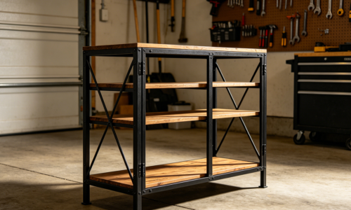 Industrial Metal Frame Storage Side Cabinet