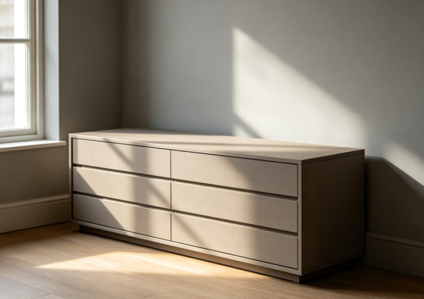Compact Low Profile Living Room Storage Cabinet