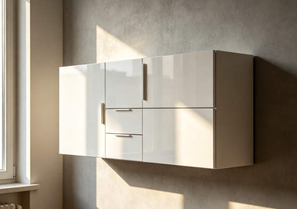 Wall Mounted Floating Storage Cabinet System